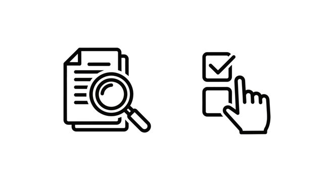 Terms and conditions with user consent outline icons for legal agreements, privacy policy, and digital compliance