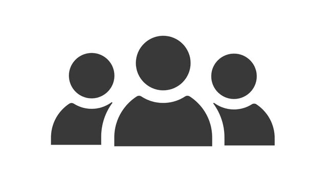 Three persons - social network users. Vector