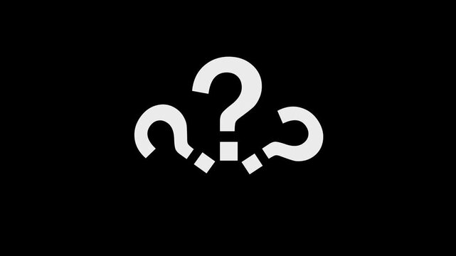 question mark icon animation 4K video