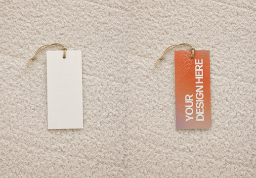 Mockup Of Customizable Vertical Tag