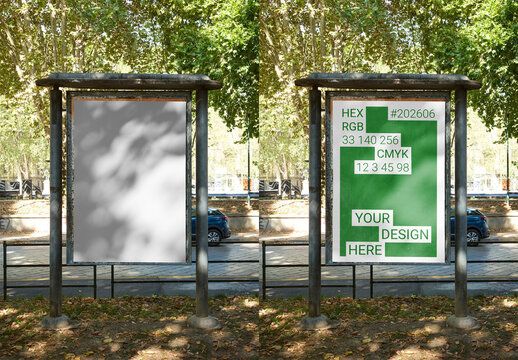 Mockup Of Customizable Vertical Poster In City