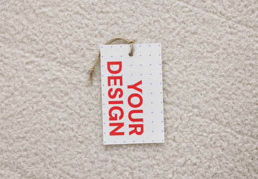 Mockup Of Customized Vertical Tag