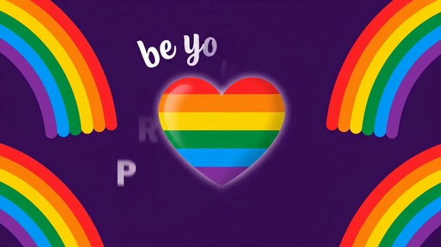 Pride month celebration be yourself animation