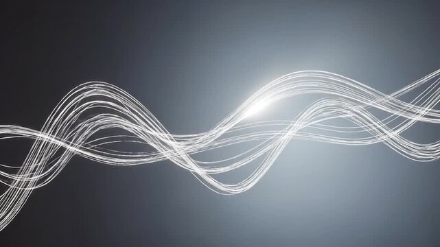 Glowing white light wave patterns.