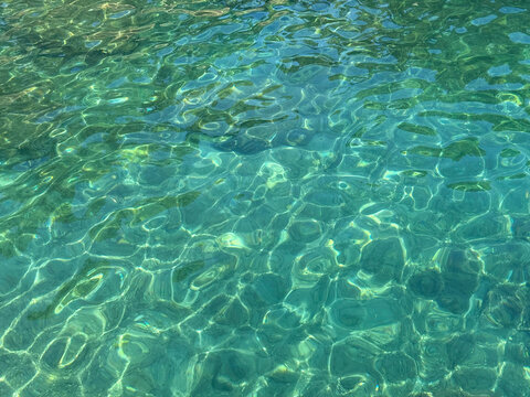 Sea turquoise water beautiful texture seawater.