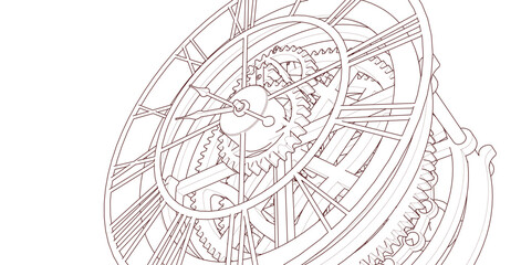 Obraz premium clock graphic symbol 3d illustration