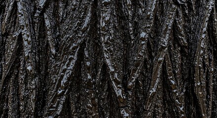 Obraz premium Detailed Close-up Texture of Dark Rough Tree Bark.