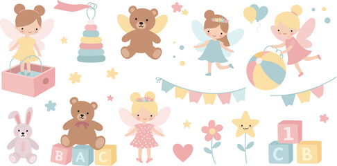 Fototapeta premium Collection of pastel colored gift tags with floral designs and blank spaces