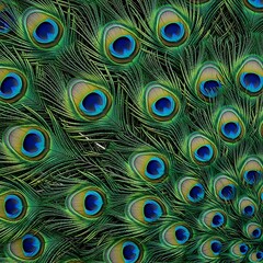 Obraz premium Peacock Feather Display - Vibrant Colors and Intricate Patterns.