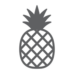 Obraz premium Vector of a pineapple with a crisscrossed pattern