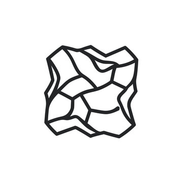 Minimalist Crumpled Aluminum Foil Icon