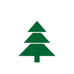 Fototapeta premium Modern green Christmas tree design with natural charm and balanced detail, created for organic campaigns, decor, and editorial design