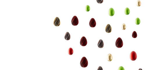 Abstract Easter design featuring various colorful eggs. Perfect for holiday projects and greetings. Festive and stylish © vege