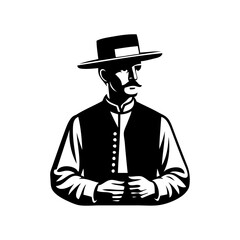 Dibujo con hombre con traje tradicional andaluz © teracreonte