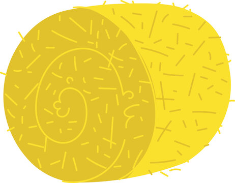 Haystack in cartoon style. Isolated facility for agriculture.