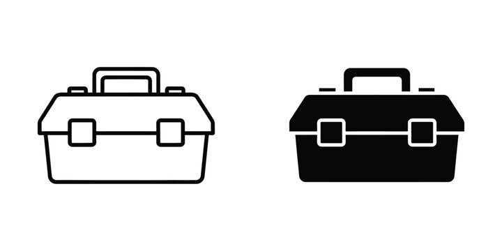 Contrast between a light and dark colored toolbox icon design
