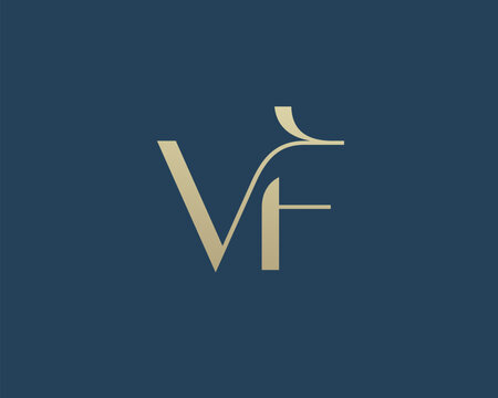 VF letter logo icon design. Classic style luxury initials monogram.