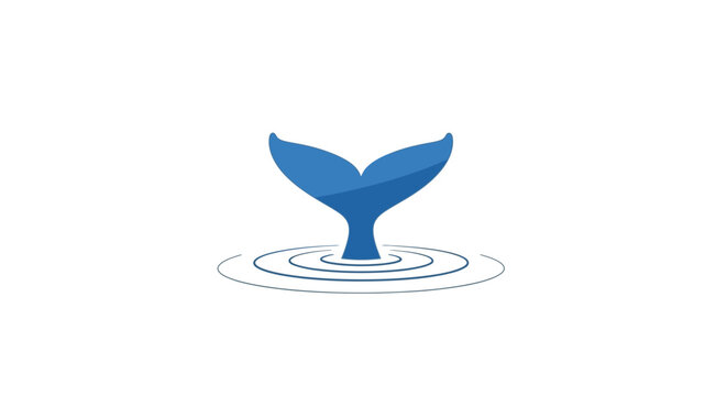 Blue Whale Tail Fluke Ocean Animal.
