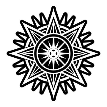 A solid style icon depicting babylonian tattoo