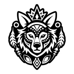 Fototapeta premium A glyph style icon of animal head