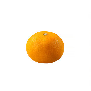 Fresh whole Cheonhyehyang Jeju orange isolated on white background