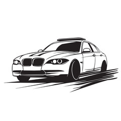 Fototapeta premium car on white background
