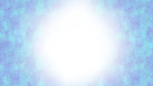 青　水彩　16:9 素材　テクスチャ　フレーム　枠　抽象的　爽やか　シンプル　キラキラ　にじみ　見出し　タイトル　透過　Blue watercolor frame background.Abstract blue texture.copy space