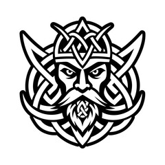 Naklejka premium Warrior tattoo icon in filled style