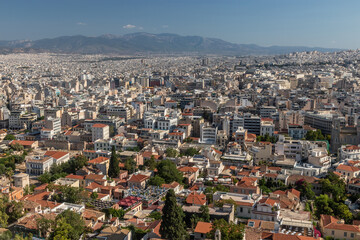 Obraz premium Aerial view of Athens, Greece