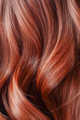 Naklejka premium A close-up shot of a woman's long, vibrant red hair