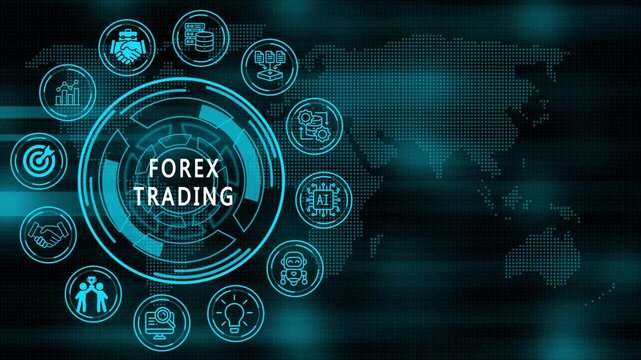  forex trading  concept animation. Business, Technology, Internet and network concept. animation video