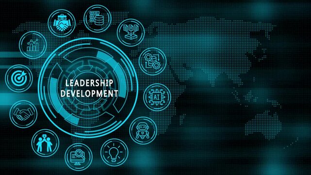  leadership development  concept animation. Business, Technology, Internet and network concept. animation video