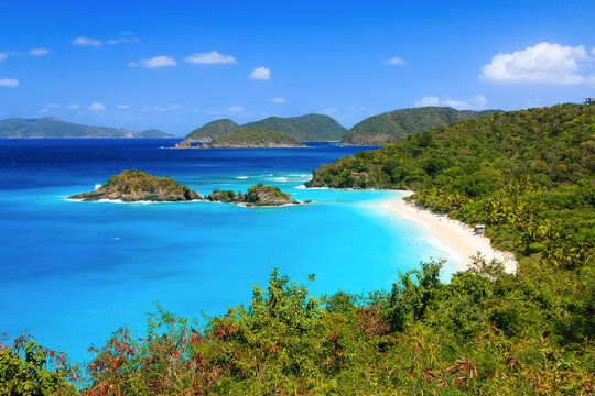 Caribbean, Trunk Bay on St John island, US Virgin Islands