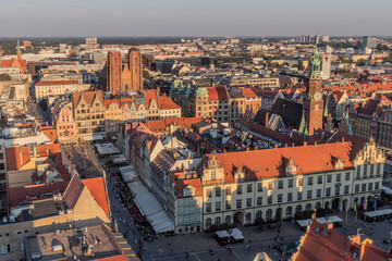 Aerial view of Market square in Wroclaw, Poland © Matyas Rehak