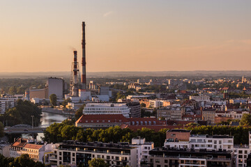 Fototapeta premium Aerial view of Wroclaw, Poland