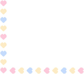 Fototapeta premium Cute Colorful Pixel Heart Corner Border Design Elements