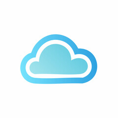 Fototapeta premium Cloud computing icon representing data storage and online services for technology and business