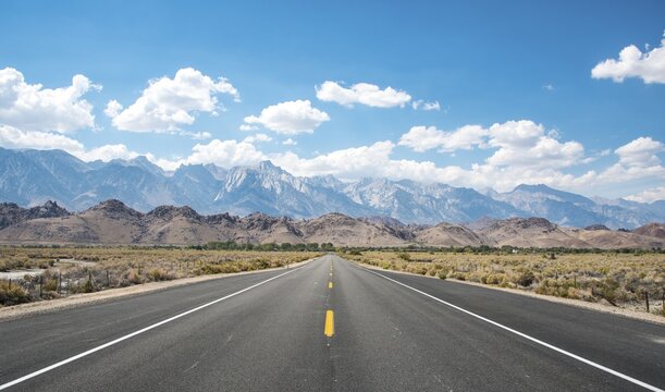 Highway 136, Lone Pine, Sierra Nevada, mountains, California, USA