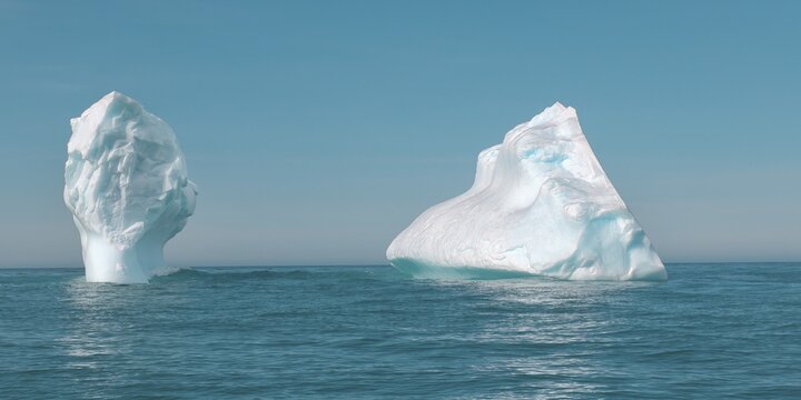 Ocean Harbour, Floating Icebergs, South Georgia, Antarctic
