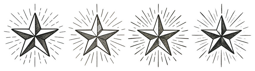 Obraz premium PNG Vintage starburst celestial pattern on transparent background