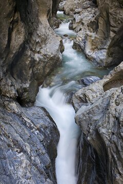 Grossarlerarche Stream flowing through the Liechtensteinklamm (Liechtenstein Gorge), St. Johann im Pongau, Salzburg, Austria, Europe