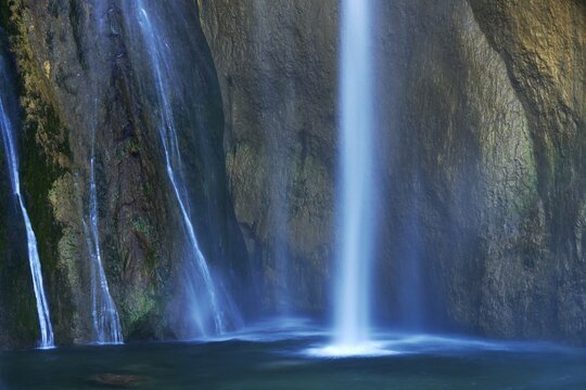 Waterfall, Plitvice Lakes National Park, Plitvicka Jezera, Lika-Senj County, Croatia