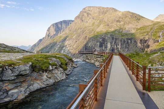 Wehg to Plattingen viewing platform, by the mountain road Trollstigen, near &Aring;ndalsnes, M&oslash;re og Romsdal, Vestland, Norway