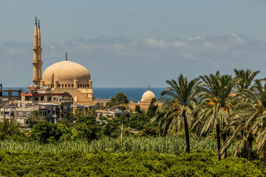 Hajj Baha'a Deen Hariri Mosque near Sidon town, Lebanon
