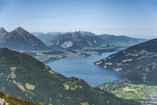 View from the Schynige Platte, Lake Thun, Bernese Oberland, Switzerland