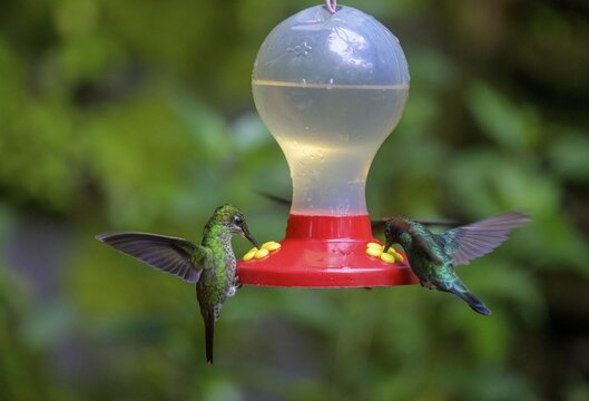 Green-crowned brilliant (Heliodoxa jacula), Selvatura Park, Monteverde, Guanacaste Province, Costa Rica