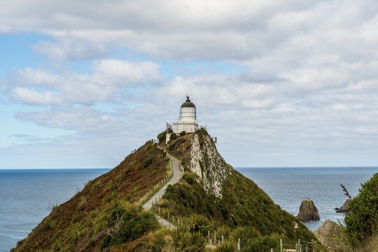 Lighthouse at Nugget Point, Catlins, Southland, New Zealand
