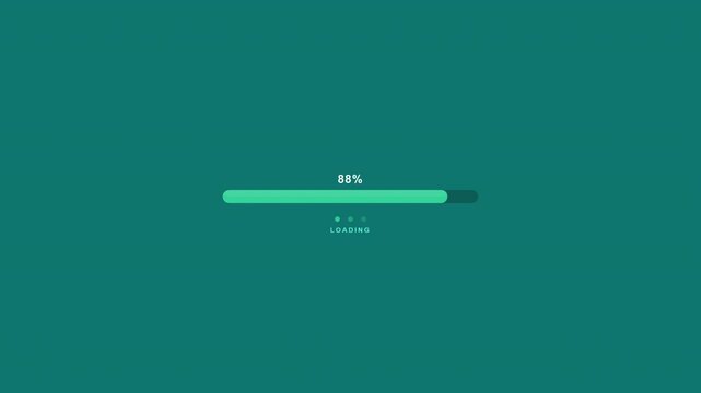 Progress bar graphic showing 88 completion. Suitable for web development projects, software updates, app interfaces, and technologythemed designs.