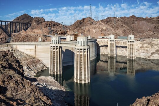 Hoover Dam, Hoover Dam, Dam, Lake Mead, Lake Mead Recreation Area, Arizona, Nevada, USA