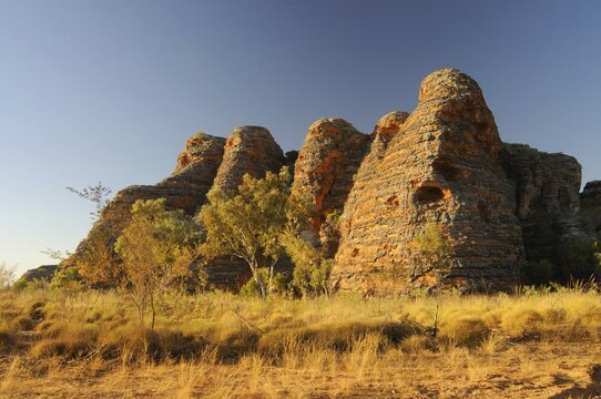 Rock formations in Purnululu National Park, Bungle Bungle, Kimberley, Australia